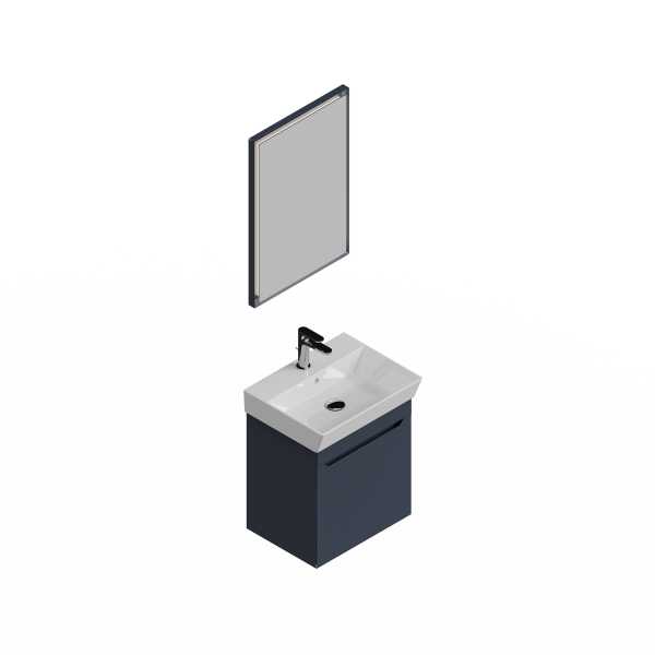 Petit 70 cm Okyanus Mavi Banyo Dolabı Takımı